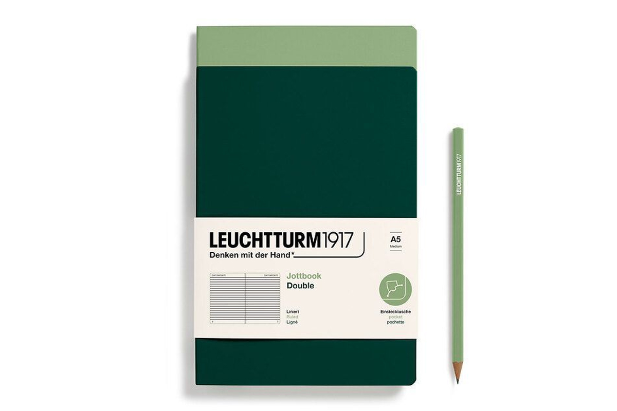 LEUCHTTURM1917 Jottbook Ruled A5 Sage & Forest Green